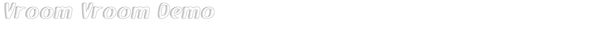 Sample characters Vroom Vroom Font