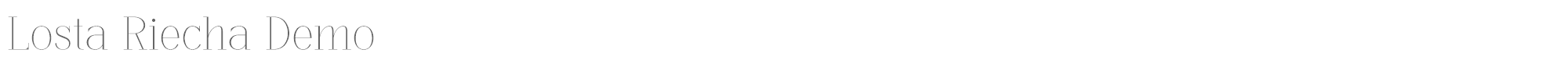 Sample characters Losta Riecha Font