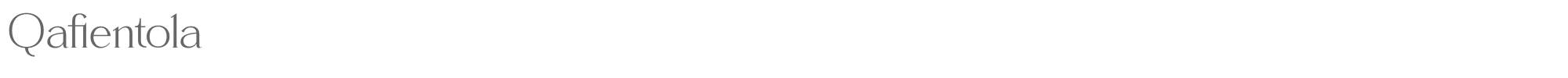 Sample characters Qafientola Font