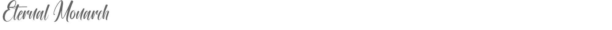 Sample characters Eternal Monarch Font