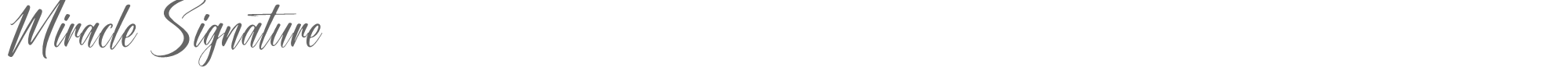 Sample characters Miracle Signature Font