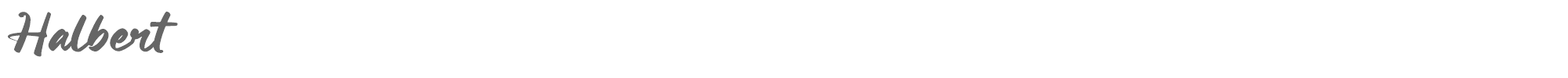 Sample characters Halbert Font