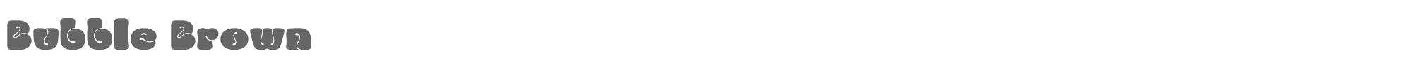 Bubble Brown BubbleBrown-Regular.ttf font preview