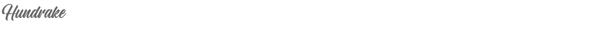 Sample characters Hundrake Font