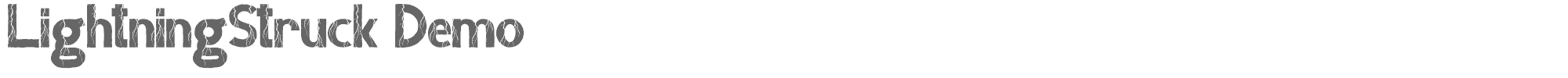 Sample characters Lightning Struck Font