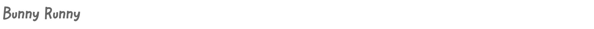 Sample characters Bunny Runny Font