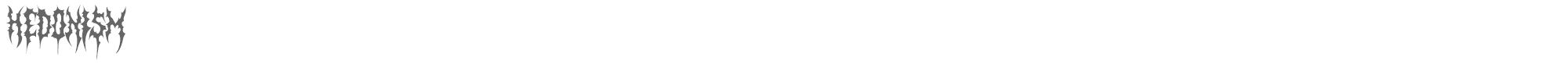 Sample characters Hedonism Font