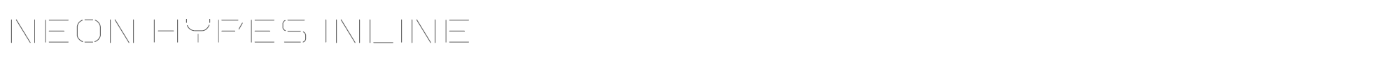 Sample characters Neon Hypes Font