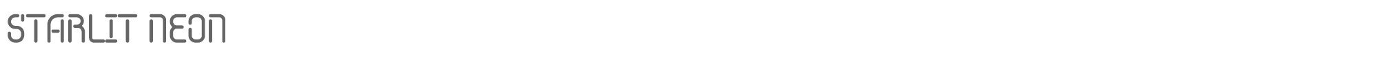 Sample characters Starlit Neon Font