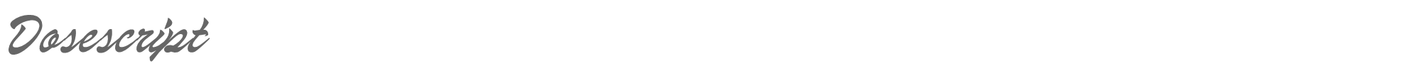 Sample characters Dosescript Font