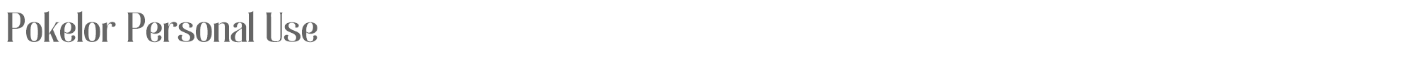 Sample characters Pokelor Font