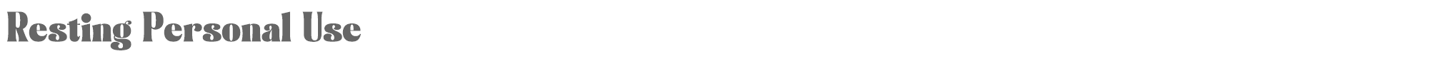 Sample characters Resting Font