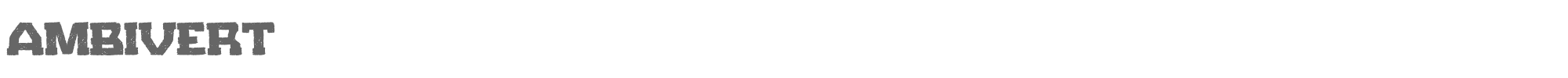 Sample characters Ambivert Font