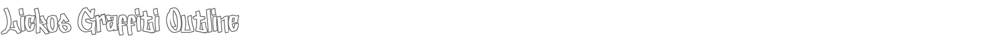 Sample characters Lickos Graffiti Font