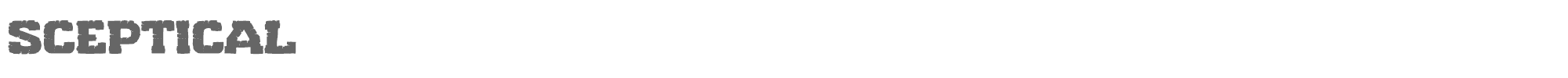 Sample characters Sceptical Font