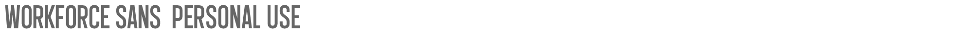 Sample characters Workforce Sans Font