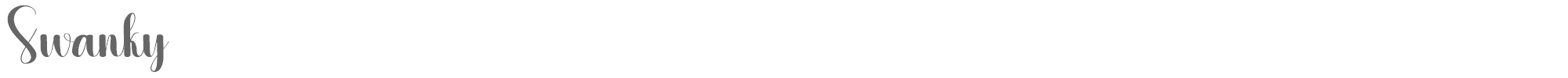 Sample characters Swanky Font