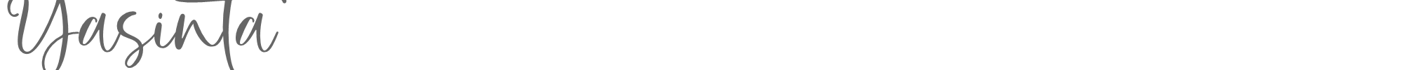 Sample characters Yasinta Font
