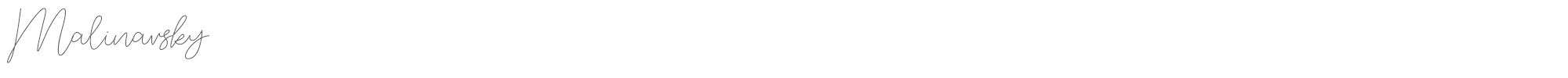 Sample characters Malinavsky Font