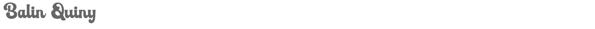 Sample characters Balin Quiny Font