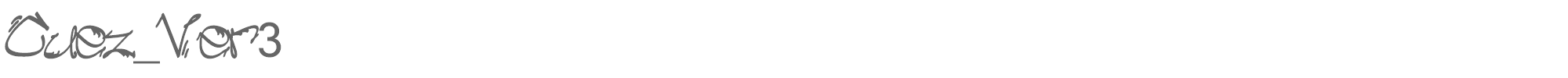 Sample characters Cuez Ver3 Font