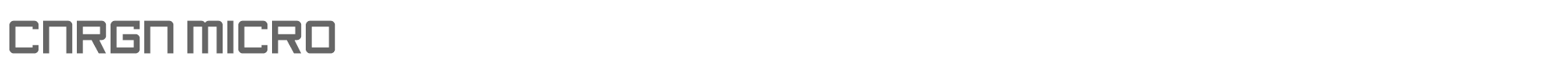 Sample characters CNRGN Micro Font