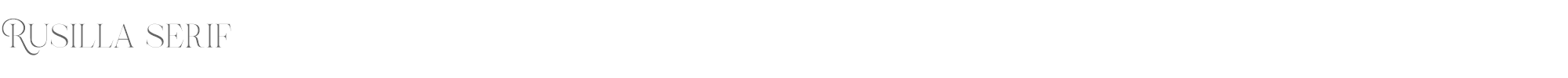 Sample characters Rusilla Serif Font
