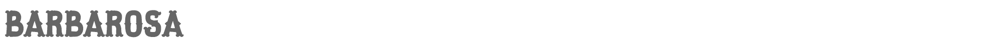 Sample characters Barbarosa Font
