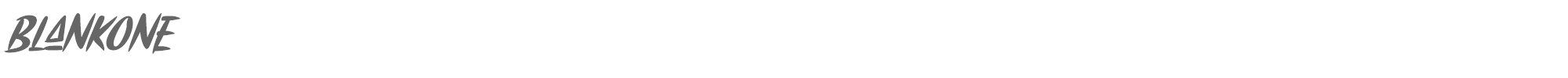 Sample characters Blankone Font