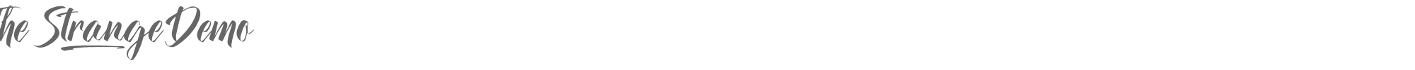Sample characters The Strange Font