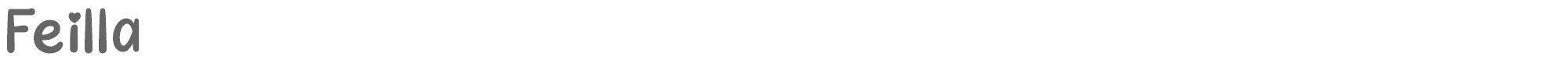 Sample characters Feilla Font