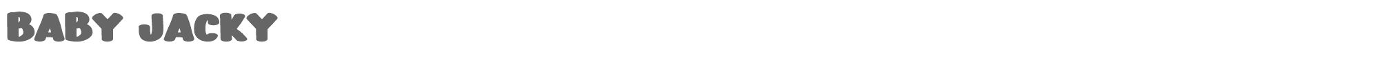Sample characters Baby Jacky Font