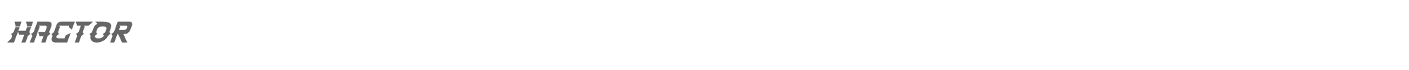 Sample characters Hactor Font