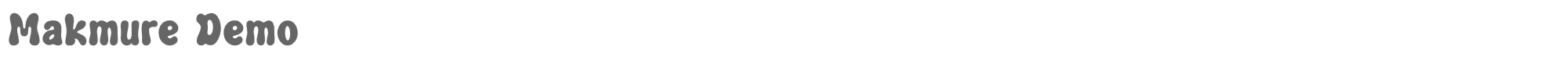 Sample characters Makmure Font