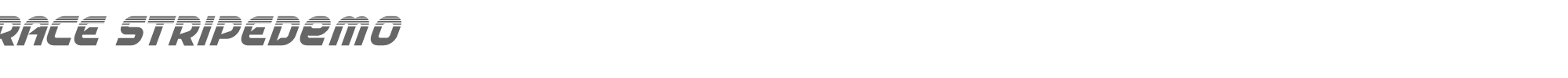 Sample characters Race Stripe Font
