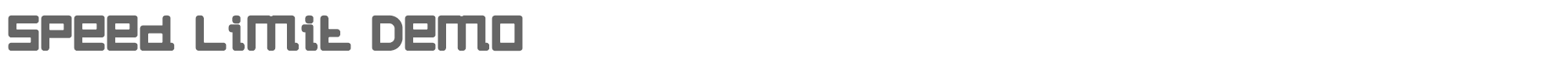 Sample characters Speed Limit Font