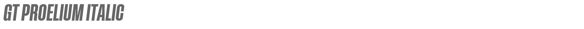 GT Proelium GTProeliumItalic.otf font preview