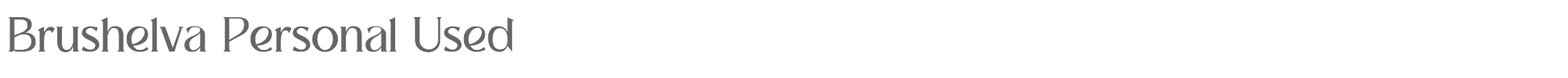 Sample characters Brushelva Font