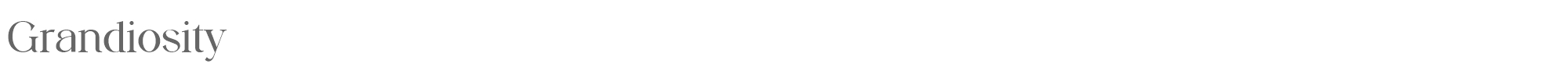 Sample characters Grandiosity Font