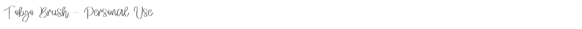 Sample characters Tokyo Brush Font