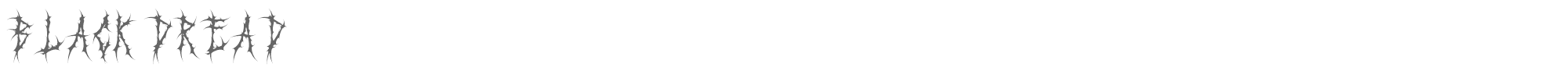 Sample characters Black Dread Font