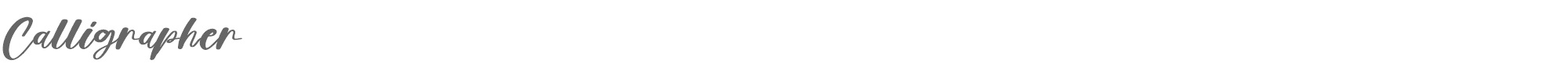 Sample characters Calligrapher Font