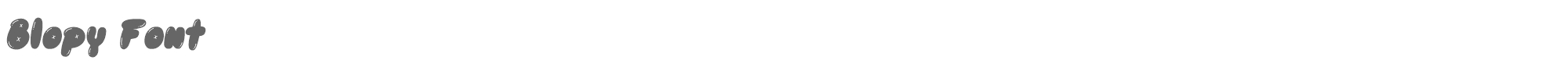 Blopy BlopyFont.ttf font preview