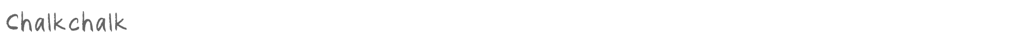 Sample characters Chalk Chalk Font