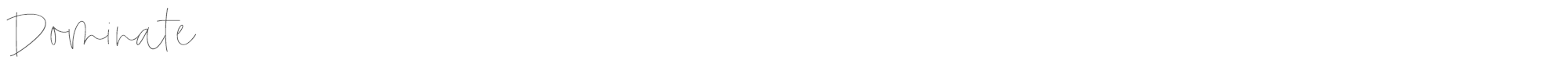 Sample characters Dominate Font