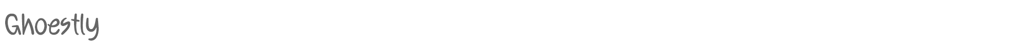 Sample characters Ghoestly Font
