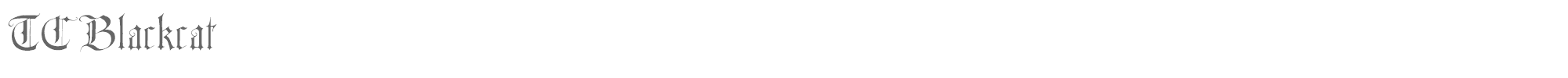 Sample characters TC Blackcat Font