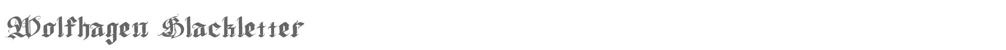 Sample characters Wolfhagen Blackletter Font