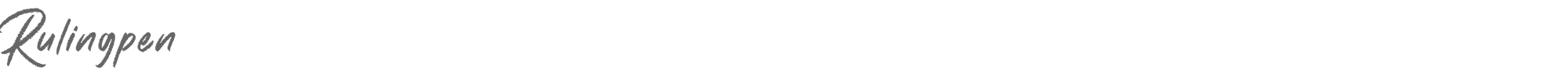 Sample characters Rulingpen Font