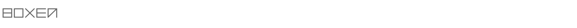 Sample characters Boxed Font